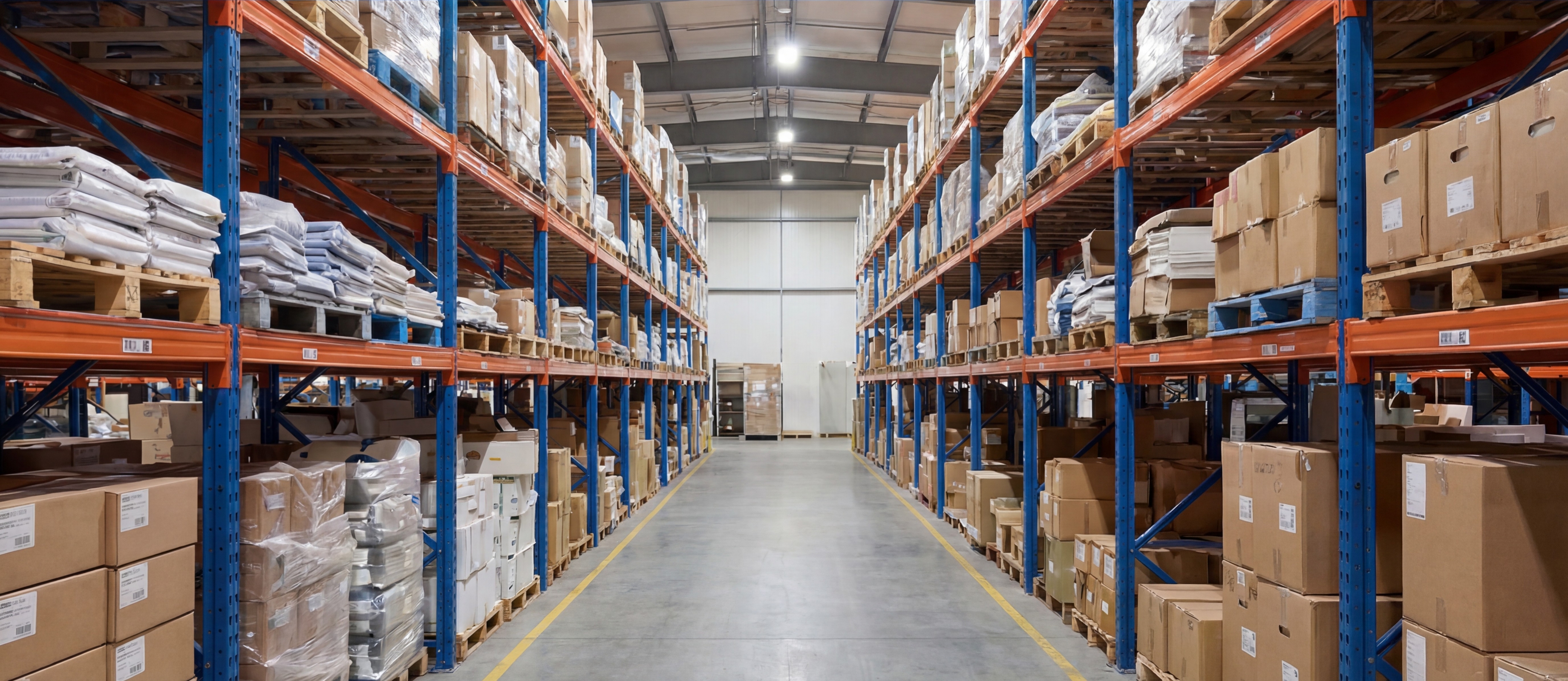 Warehouse storage aisles